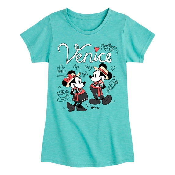 Disney - Mickey & Friends - Mickey & Minnie - Venice - Toddler And Youth Girls Short Sleeve Graphic T-Shirt
