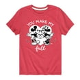 thumbnail image 1 of Disney - Mickey & Friends - Mickey & Minnie - You Make Me Full - Toddler And Youth Short Sleeve Graphic T-Shirt, 1 of 5