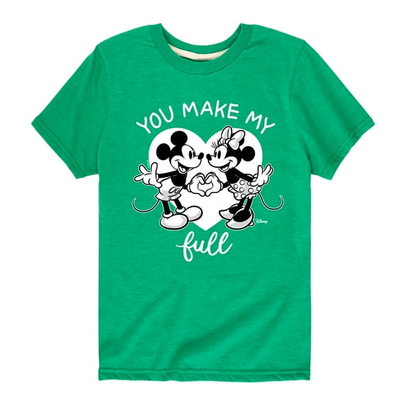 Disney - Mickey & Friends - Mickey & Minnie - You Make Me Full - Toddler And Youth Short Sleeve Graphic T-Shirt