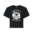 thumbnail image 1 of Disney - Mickey & Friends - Mickey & Minnie in Love - Everything is Better with You - Juniors Cropped Cotton Blend T-Shirt, 1 of 5