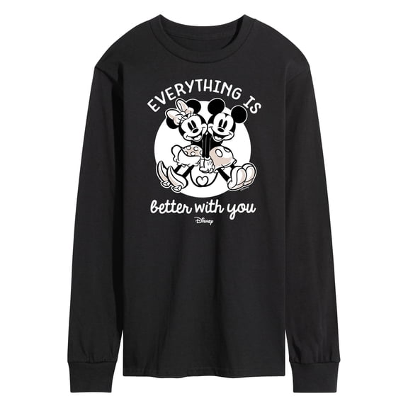 Disney - Mickey & Friends - Mickey & Minnie in Love - Everything is Better with You - Men's Long Sleeve T-Shirt