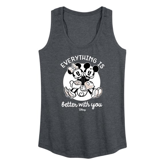 Disney - Mickey & Friends - Mickey & Minnie in Love - Everything is Better with You - Women's Racerback Tank Top