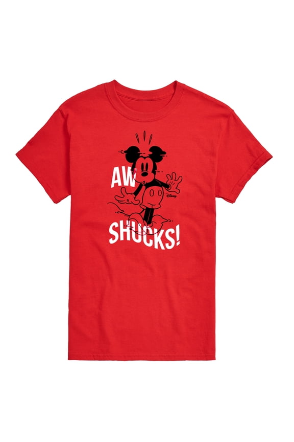 - Mickey & Friends - Mickey Mouse - Aw Shucks - Men's Short Sleeve Graphic T-Shirt