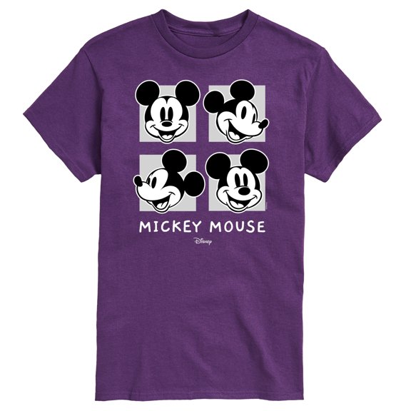 Disney - Mickey & Friends - Mickey Mouse - Black & White Photo Grid - Men's Short Sleeve Graphic T-Shirt