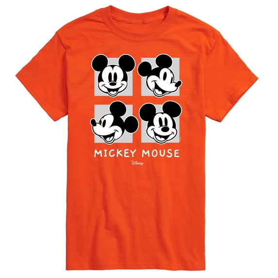 Disney - Mickey & Friends - Mickey Mouse - Black & White Photo Grid - Men's Short Sleeve Graphic T-Shirt