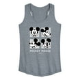thumbnail image 1 of Disney - Mickey & Friends - Mickey Mouse - Black & White Photo Grid - Women's Racerback Tank Top, 1 of 5
