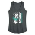 thumbnail image 1 of Disney - Mickey & Friends - Mickey Mouse - Checkered Retro Design - Women's Racerback Tank Top, 1 of 5