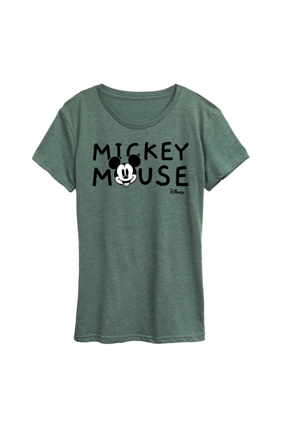 - Mickey & Friends - Mickey Mouse - Classic and Simple - Women's Short Sleeve Graphic T-Shirt