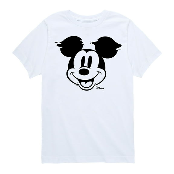 Disney - Mickey & Friends - Mickey Mouse - Face Glitch - Toddler And Youth Short Sleeve Graphic T-Shirt
