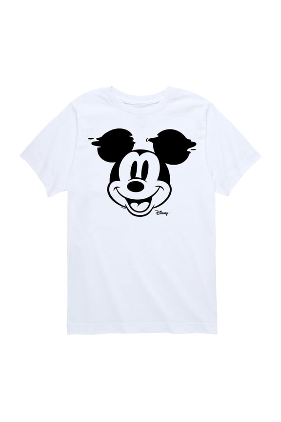 - Mickey & Friends - Mickey Mouse - Face Glitch - Toddler And Youth Short Sleeve Graphic T-Shirt