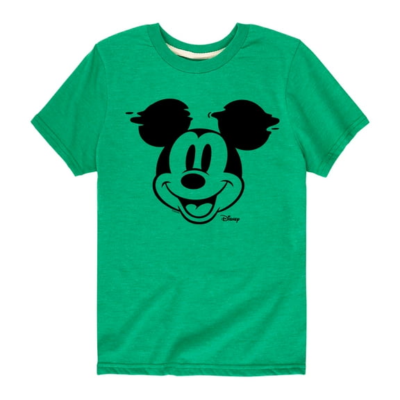 Disney - Mickey & Friends - Mickey Mouse - Face Glitch - Toddler And Youth Short Sleeve Graphic T-Shirt