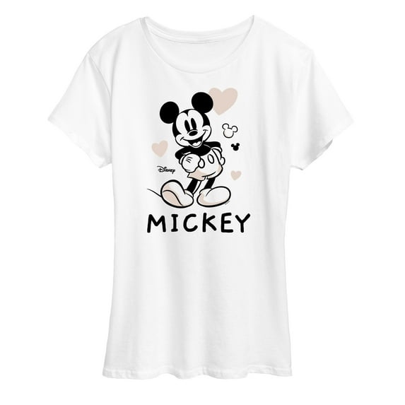 Disney - Mickey & Friends - Mickey Mouse - Hearts & Love - Women's Short Sleeve Graphic T-Shirt