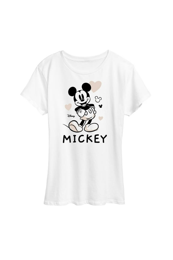 - Mickey & Friends - Mickey Mouse - Hearts & Love - Women's Short Sleeve Graphic T-Shirt