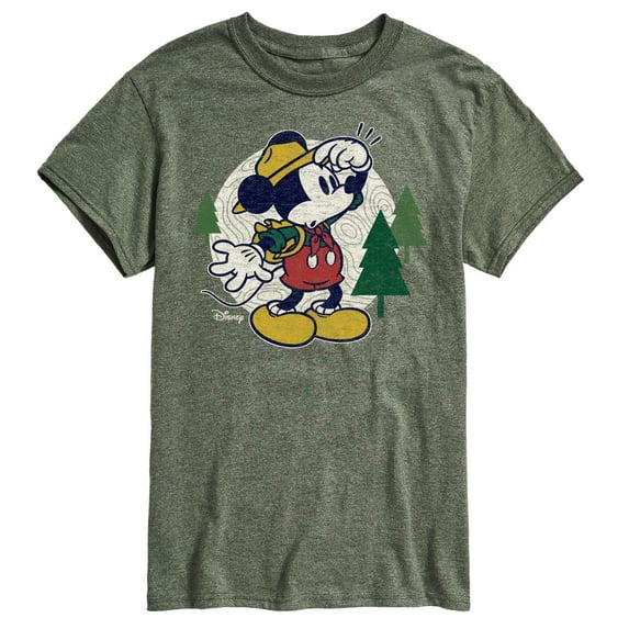 Disney - Mickey & Friends - Mickey Mouse - Hiking & Camping - Possible Wrong Turn - Men's Short Sleeve Graphic T-Shirt