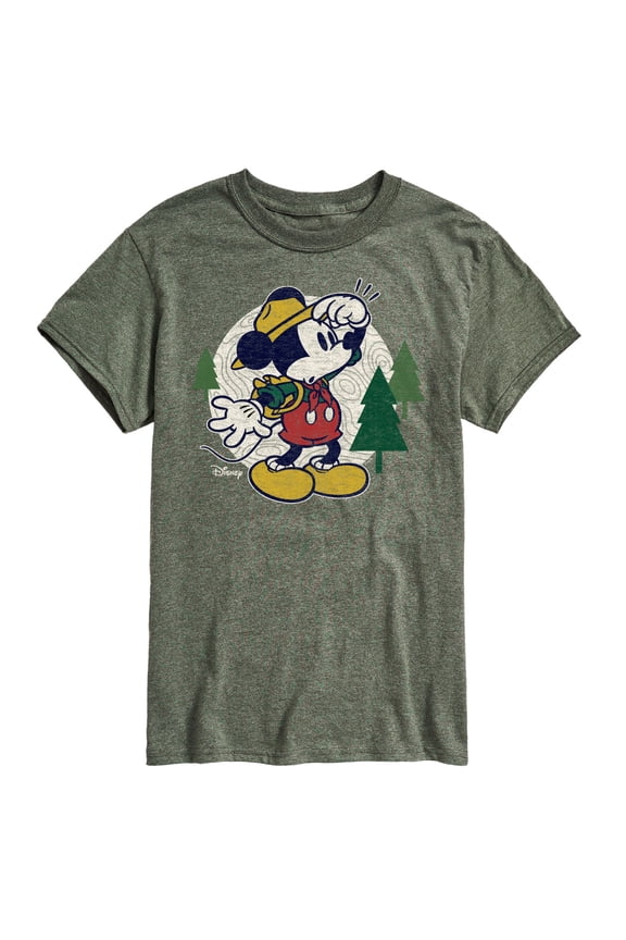- Mickey & Friends - Mickey Mouse - Hiking & Camping - Possible Wrong Turn - Men's Short Sleeve Graphic T-Shirt