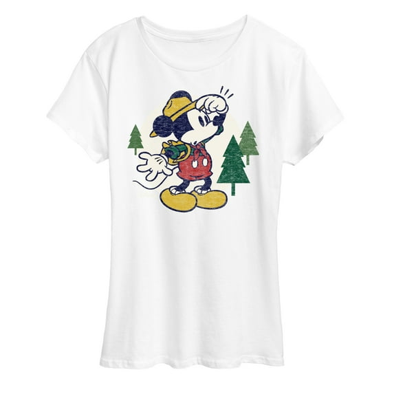Disney - Mickey & Friends - Mickey Mouse - Hiking & Camping - Possible Wrong Turn - Women's Short Sleeve Graphic T-Shirt
