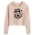 thumbnail image 1 of Disney - Mickey & Friends - Mickey Mouse - I Woke Up This Happy - Wink - Juniors Cropped Pullover Hoodie, 1 of 5