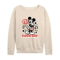 thumbnail image 1 of Disney - Mickey & Friends - Mickey Mouse - It's a Good Day - Women's Lightweight French Terry Long Sleeve Shirt, 1 of 5
