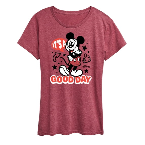 Disney - Mickey & Friends - Mickey Mouse - It's a Good Day - Women's Short Sleeve Graphic T-Shirt