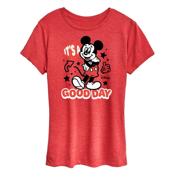Disney - Mickey & Friends - Mickey Mouse - It's a Good Day - Women's Short Sleeve Graphic T-Shirt