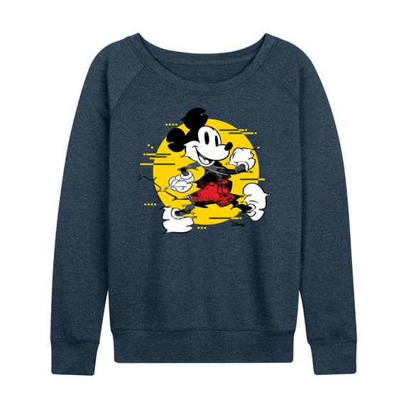 Disney - Mickey & Friends - Mickey Mouse - Spotlight Glitch - Women's Lightweight French Terry Long Sleeve Shirt