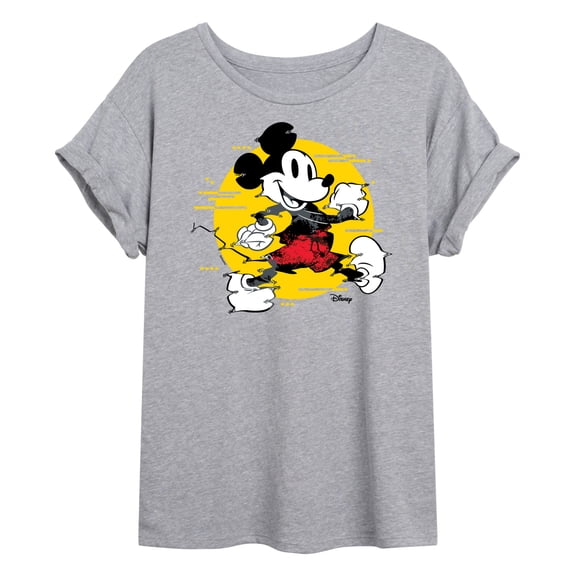Disney - Mickey & Friends - Mickey Mouse - Spotlight Glitch - Women's Oversized T-Shirt