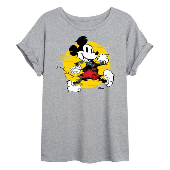Disney - Mickey & Friends - Mickey Mouse - Spotlight Glitch - Women's Oversized T-Shirt