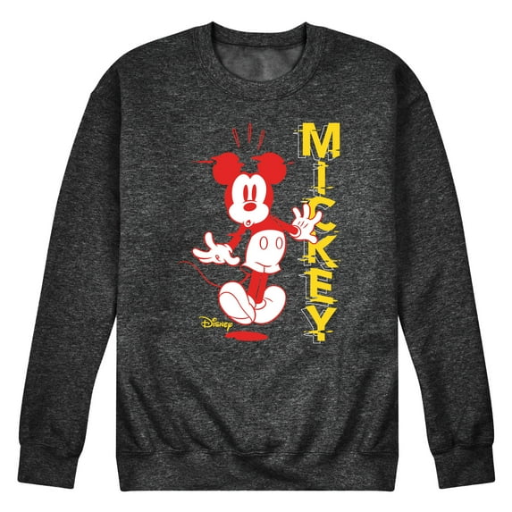 Disney - Mickey & Friends - Mickey Mouse Surprised - Men's Crew Neck Fleece Pullover