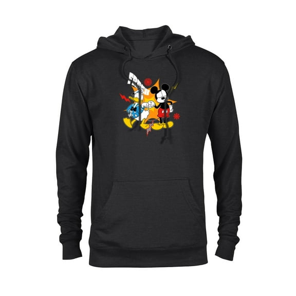 Disney Mickey Friends Mickey Mouse and Donald Duck Fresh - Pullover Hoodie for Adults - Customized-Black