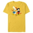 thumbnail image 1 of Disney Mickey Friends Mickey Mouse and Donald Duck Fresh - Short Sleeve Blended T-Shirt for Adults - Customized-Yellow, 1 of 5