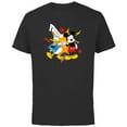 thumbnail image 1 of Disney Mickey Friends Mickey Mouse and Donald Duck Fresh - Short Sleeve Cotton T-Shirt for Adults - Customized-Black, 1 of 5