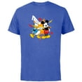 thumbnail image 1 of Disney Mickey Friends Mickey Mouse and Donald Duck Fresh - Short Sleeve Cotton T-Shirt for Adults - Customized-Royal Heather, 1 of 5