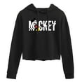 thumbnail image 1 of Disney - Mickey & Friends - Mickey Name Glitch - Juniors Cropped Pullover Hoodie, 1 of 5