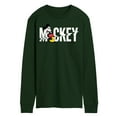 thumbnail image 1 of Disney - Mickey & Friends - Mickey Name Glitch - Men's Long Sleeve T-Shirt, 1 of 1