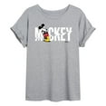 thumbnail image 1 of Disney - Mickey & Friends - Mickey Name Glitch - Women's Oversized T-Shirt, 1 of 5