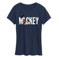 thumbnail image 1 of Disney - Mickey & Friends - Mickey Name Glitch - Women's Short Sleeve Graphic T-Shirt, 1 of 5