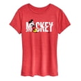 thumbnail image 1 of Disney - Mickey & Friends - Mickey Name Glitch - Women's Short Sleeve Graphic T-Shirt, 1 of 5