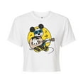 thumbnail image 1 of Disney - Mickey & Friends - Mickey Singing & Playing the Guitar - Flipflops & Sunglasses - Juniors Cropped Cotton Blend T-Shirt, 1 of 5
