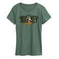 thumbnail image 1 of Disney - Mickey & Friends - Mickey Sits on a Log Playing Music - Camping - Women's Short Sleeve Graphic T-Shirt, 1 of 5