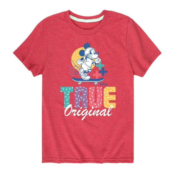 Disney - Mickey & Friends - Mickey Skateboarding - True Original - Toddler And Youth Short Sleeve Graphic T-Shirt