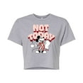 thumbnail image 1 of Disney - Mickey & Friends - Mickey Staying in for the Day - Not Today - Juniors Cropped Cotton Blend T-Shirt, 1 of 5