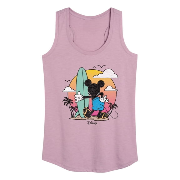 Disney - Mickey & Friends - Mickey Surfing After Sunset - Women's Racerback Tank Top