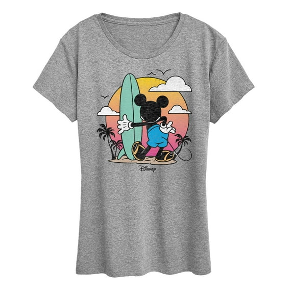 Disney - Mickey & Friends - Mickey Surfing After Sunset - Women's Short Sleeve Graphic T-Shirt