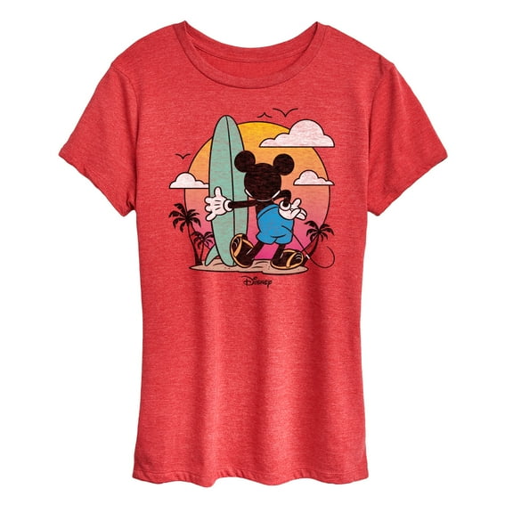 Disney - Mickey & Friends - Mickey Surfing After Sunset - Women's Short Sleeve Graphic T-Shirt