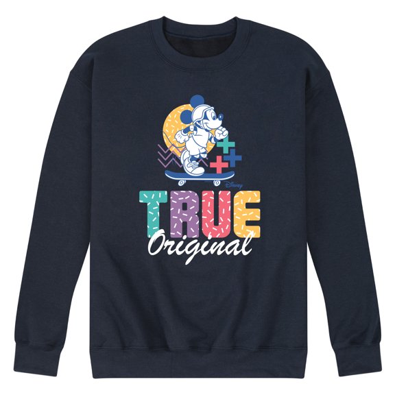 Disney - Mickey & Friends - Mickey - True Original - Skater - Men's Crew Neck Fleece Pullover