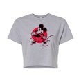 thumbnail image 1 of Disney - Mickey & Friends - Mickey Walking - Retro Style Glitch - Juniors Cropped Cotton Blend T-Shirt, 1 of 5