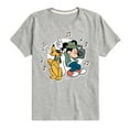 thumbnail image 1 of Disney - Mickey & Friends - Mickey and Pluto Enjoying Music from Boombox - Toddler And Youth Short Sleeve Graphic T-Shirt, 1 of 5