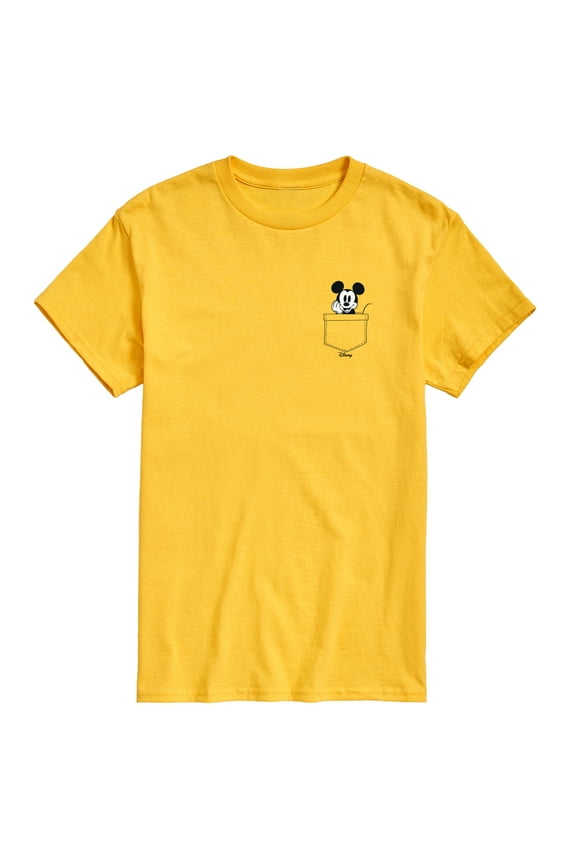 - Mickey & Friends - Mickey in Your Pocket - Men's Short Sleeve Graphic T-Shirt