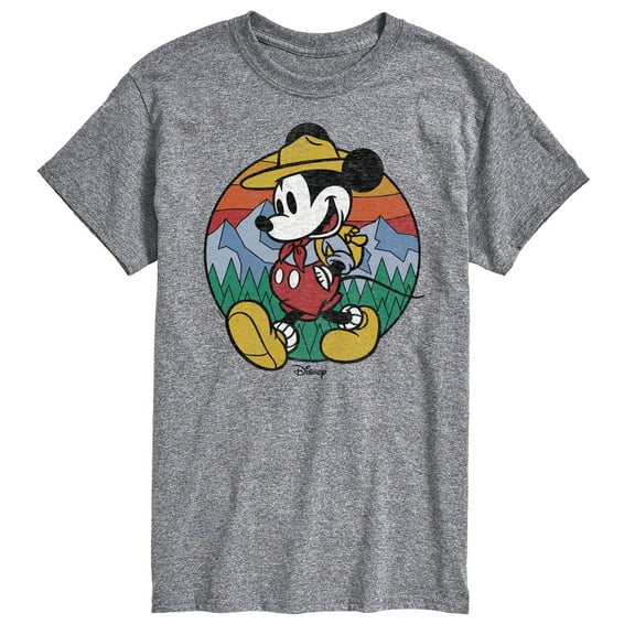 Disney - Mickey & Friends - Mickey is Happy Camping & Hiking - Men's Short Sleeve Graphic T-Shirt