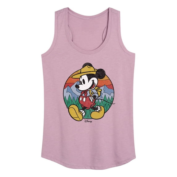 Disney - Mickey & Friends - Mickey is Happy Camping & Hiking - Women's Racerback Tank Top